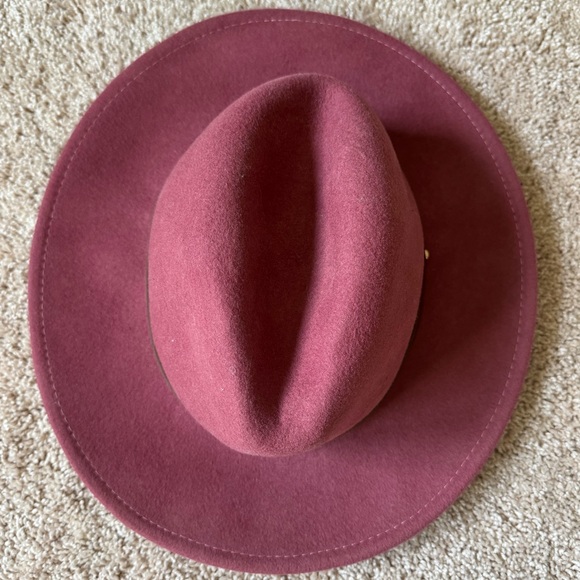 Free People Wool Burgundy Pink Maroon Fall Hat - Picture 3 of 3